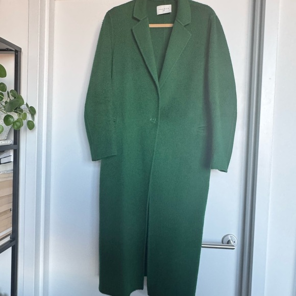 Sandro Green Wool Coat - Picture 9 of 9